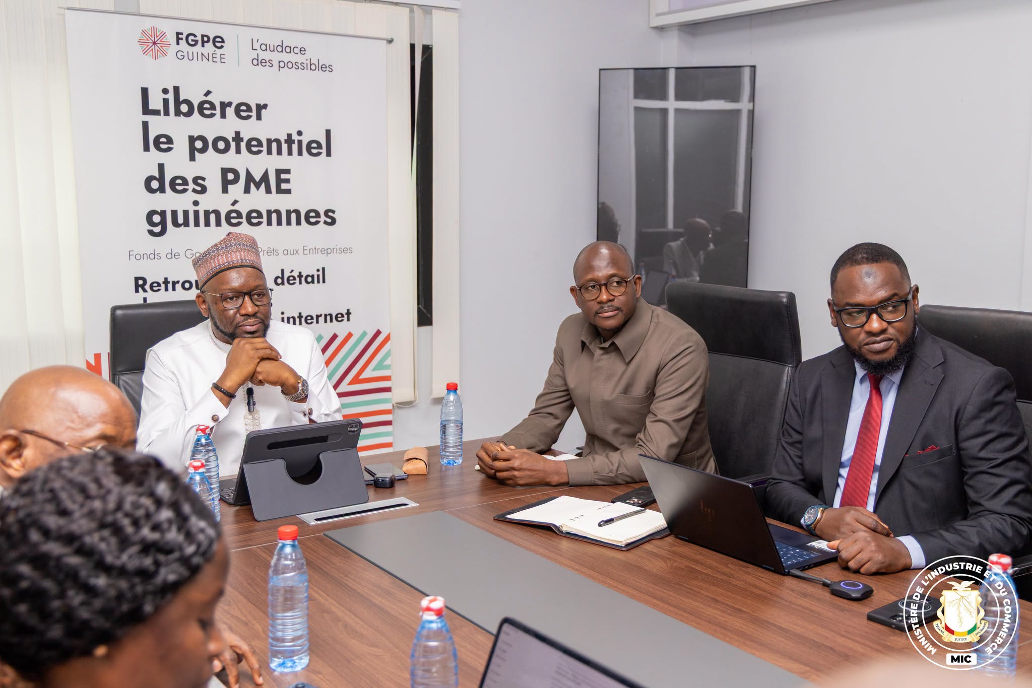 Visite du Ministre du Commerce, de l’Industrie et des PME au FGPE